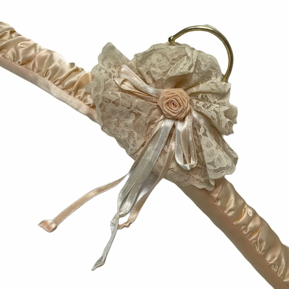 Romantic Lace Hand Towel Set Satin Silk Hanger Cottagecore Bath French Cottage